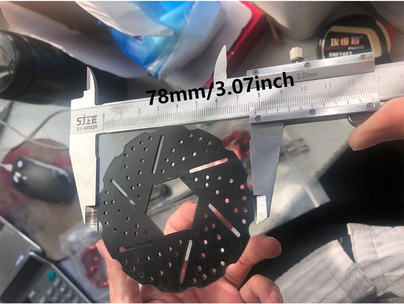 FLMLF CNC Front Wheel Hydraulic Disc Brake Set for 1/5 HPI ROFUN ROVAN KM Baja 5B 5T 5SC SS Rc Car Parts (Red) - Image 2